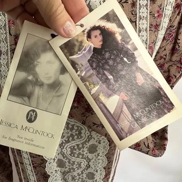 Gunne Sax by Jessica McClintock Vintage Floral Prairie /Cottagecore Dress NWT - Picture 4 of 8